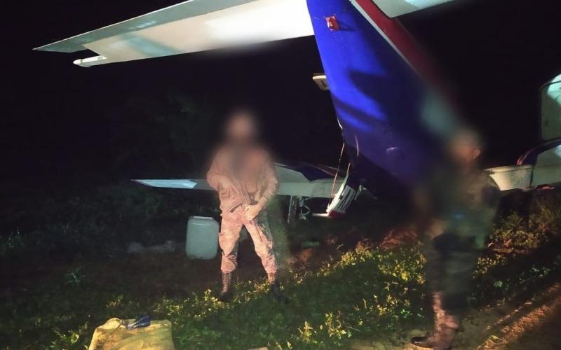 Aeronave localizada en Sayaxché, Petén.