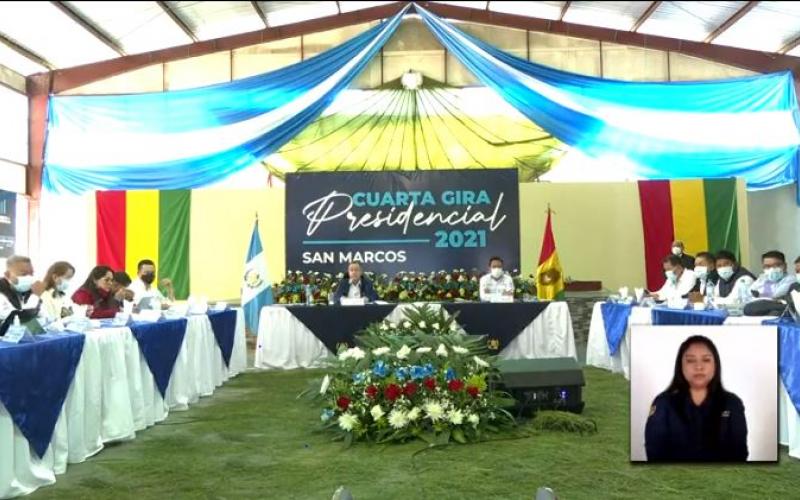 Reunión de la Cuarta Gira Presidencial que se celebró en San Marcos.