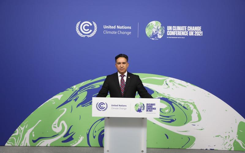 Ministro Mario Rojas Espino participa en la COP126 en Glasgow, Escocia.