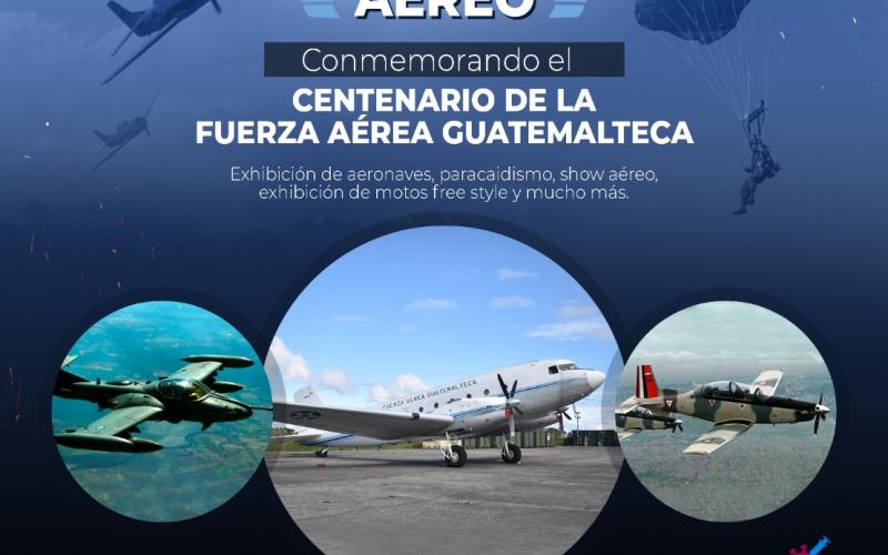 La Fuerza Aérea Guatemalteca, celebrará este domingo 5 de diciembre un show aéreo