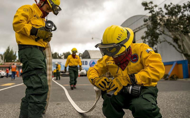 Brigada de Respuesta a Incendios Forestales -BRIF/GUA- de la CONRED está preparada para atender incendios a nivel nacional. Foto de archivo.