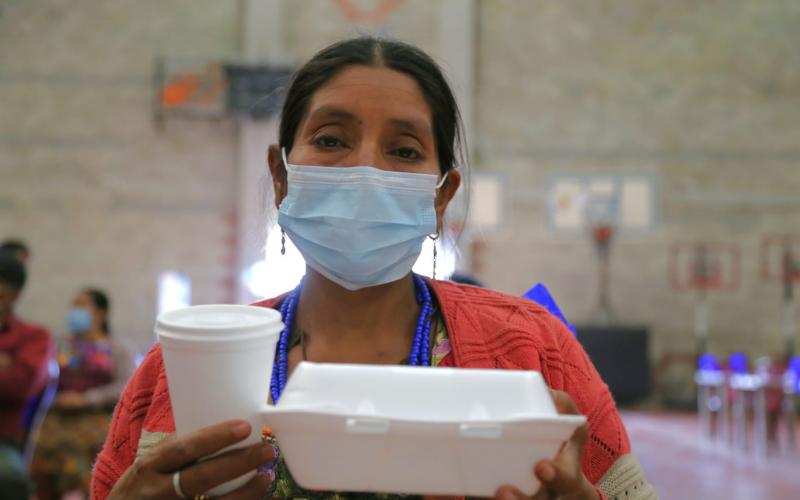 Usuaria de Comedor Social en Patzún, Chimaltenango
