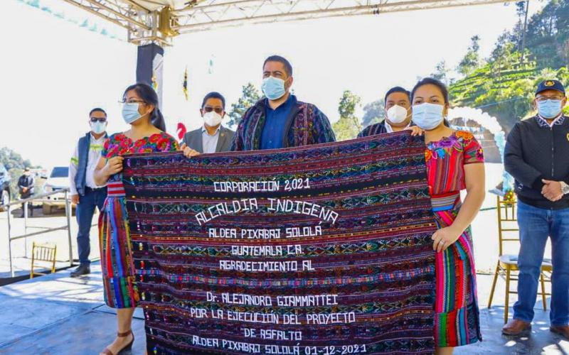 Inauguración del Mejoramiento Camino Rural Tramo: Aldea Los Encuentros – Aldea Pixabaj, Sololá, Sololá.