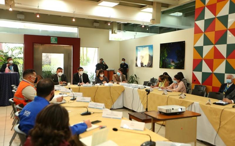 Minex participa en iniciativa interinstitucional para abordar nueva caravana de migrantes