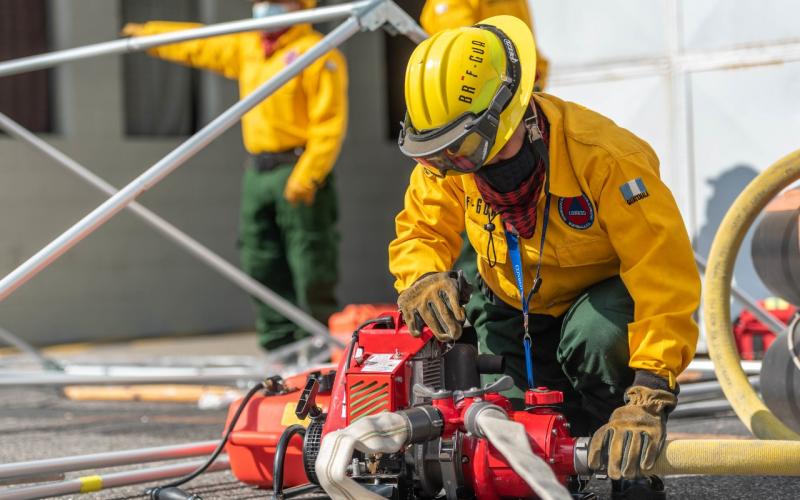 BRIF/GUA de la CONRED está preparada y en apresto para atender incendios a nivel nacional. Foto de archivo.