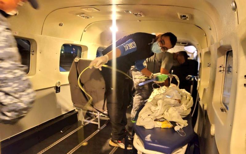 Fuerza Aérea Guatemalteca apoyó traslado aeromédico de menor con quebrantos de salud