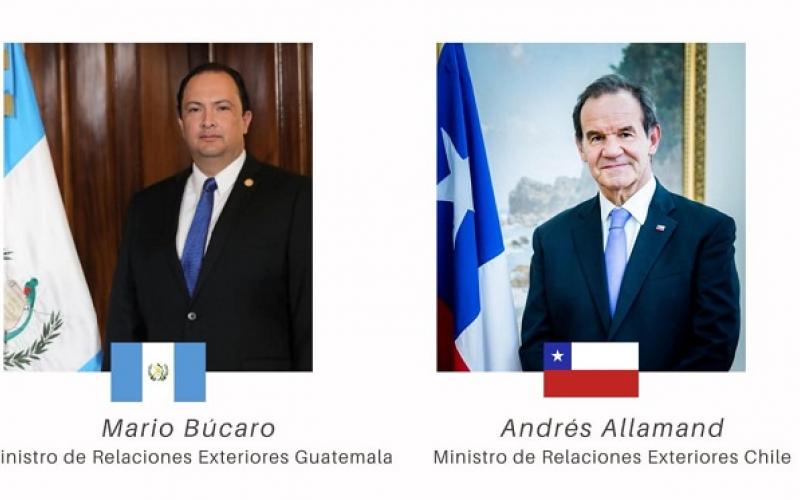 Canciller Mario Búcaro aborda relación bilateral y comercial con su homólogo chileno