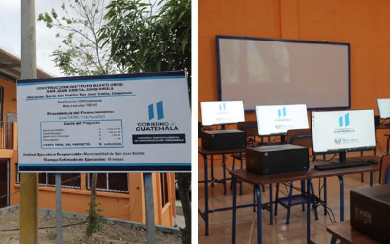 Chiquimula cuenta con dos obras de infraestructura educativa finalizadas, con la construcción del Instituto de Educación Básica (INEB) de San Juan Ermita y la ampliación de la Escuela de la aldea el Brasilar en Camotán, resultados de las acciones priorizadas y logros del Gobierno de Guatemala en materia de educación.