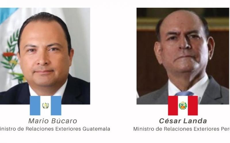 Cancilleres de Guatemala y Perú reafirman disposición de estrechar relaciones diplomáticas, comerciales y culturales 