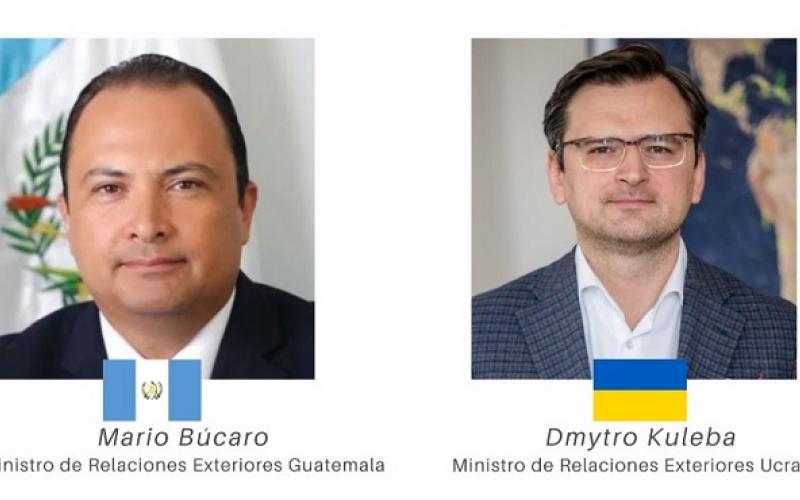 Ministros de Relaciones Exteriores de Guatemala y Ucrania conversan por teléfono sobre relación bilateral e intercambio comercial