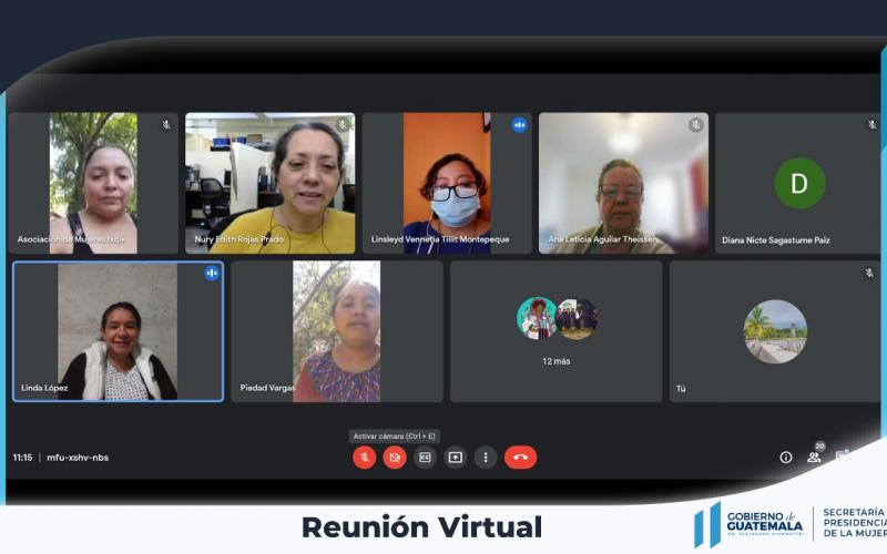 Secretaria Presidencial de la Mujer Ana Leticia Aguilar Theissen junto a representantes de Orgs. de Mujeres 