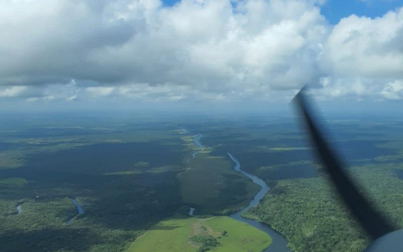Comando Aéreo del Norte realiza vuelo de reconocimiento para resguardar la Reserva de la Biosfera Maya