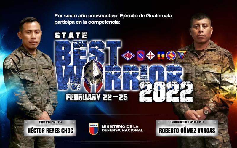 Soldados guatemaltecos participan en la competencia “Mejor Guerrero 2022” organizada por el Ejército de los Estados Unidos