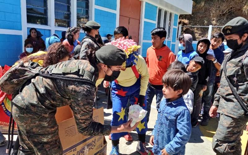 Jornada recreativa para niños y padres de familia del municipio de Ixchiguán, San Marcos