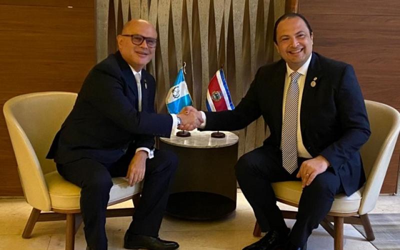 Cancilleres de Guatemala y Costa Rica abordan relación estratégica entre ambas naciones