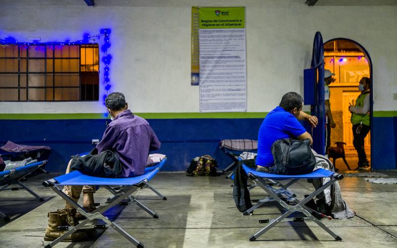 Atención en el albergue El Gallito, Guatemala, Guatemala. Foto de archivo.