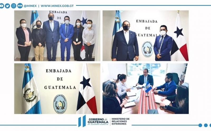 Canciller Mario Búcaro visita Embajada de Guatemala en Panamá
