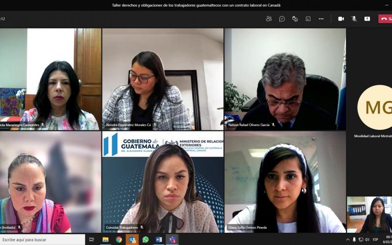Minex y Mintrab capacitan a su personal sobre los derechos de guatemaltecos que laboran en Canadá 