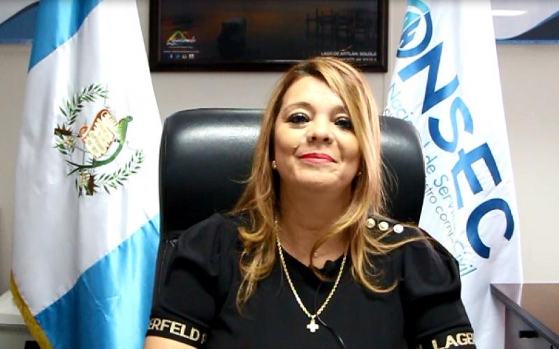 La Directora de Onsec durante las capacitaciones