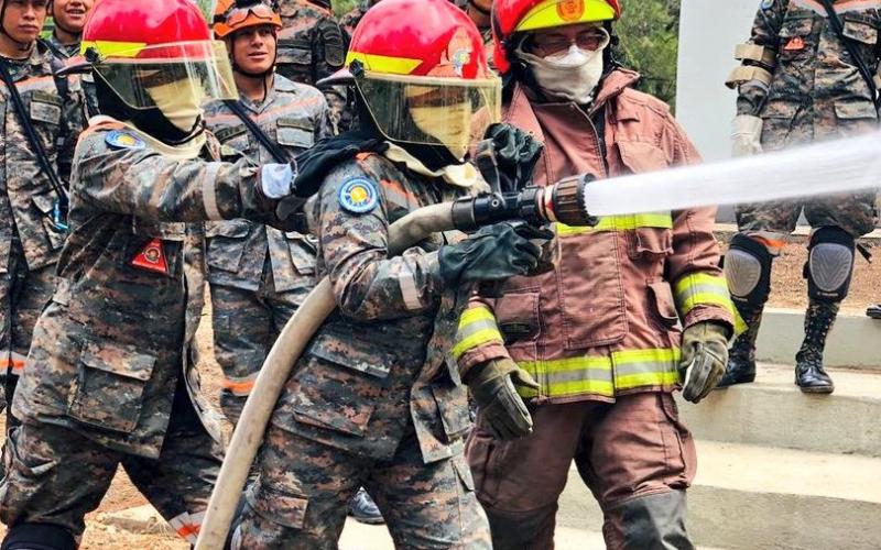 Entrenamiento especializado en incendios estructurales.
