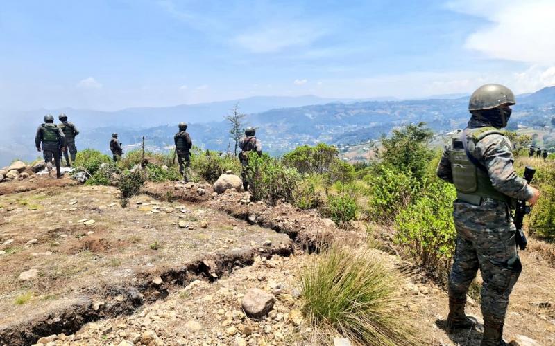 Operaciones de seguridad en diferentes comunidades de los municipios de Ixchiguán y Tajumulco