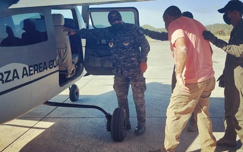  Traslado aeromédico desde Petén hacia la ciudad capital.