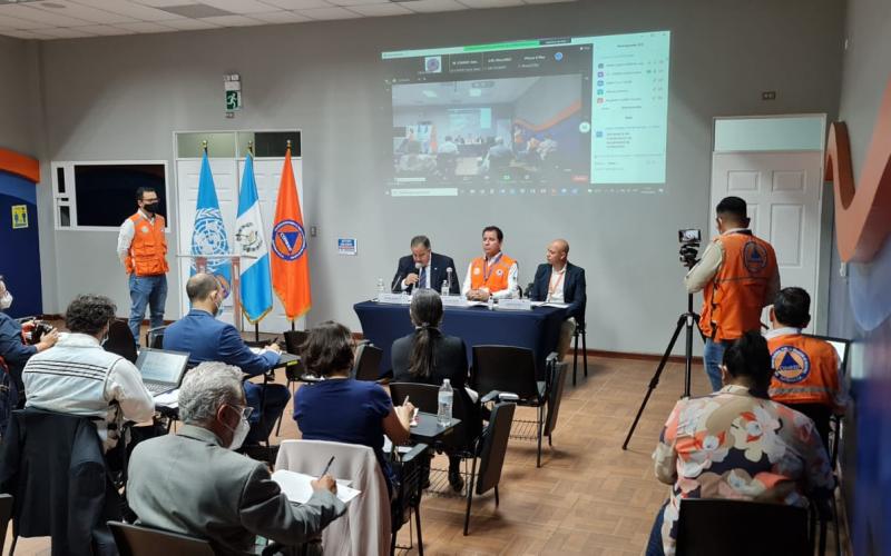 Asamblea del EHP dentro de las instalaciones de la SE-CONRED.