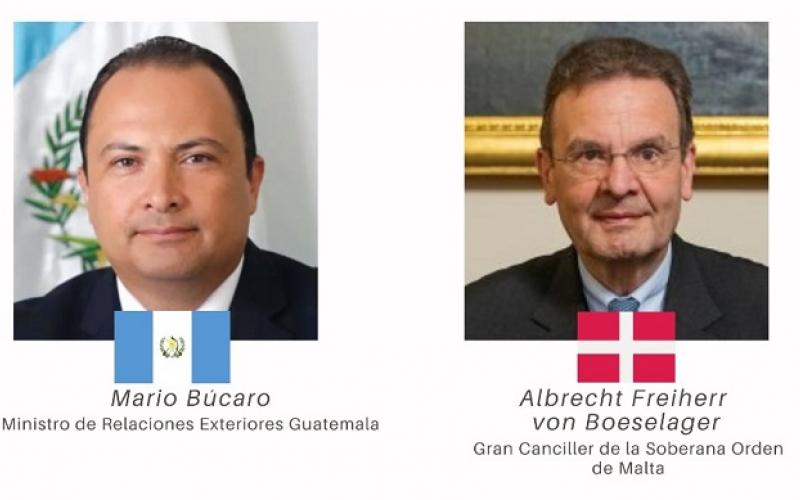 Cancilleres de Guatemala y la Soberana Orden de Malta abordan temas de mutuo interés