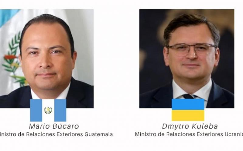 Cancilleres de Guatemala y Ucrania abordan temas bilaterales