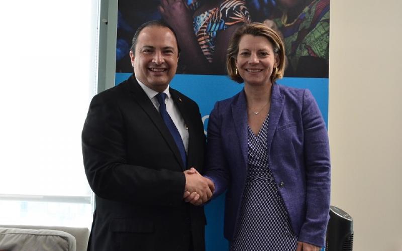 Canciller de Guatemala y directora de Alianzas de Unicef abordan asuntos de bienestar de la niñez