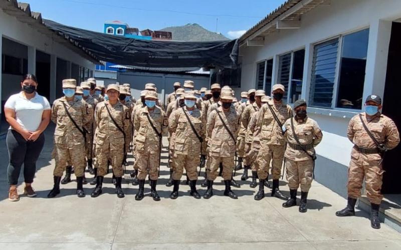 MARN capacita sobre el combate de incendios forestales a las Reservas militares de Salamá