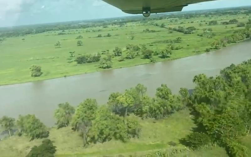 La Fuerza Aérea Guatemalteca realiza vuelos de reconocimiento en la Costa Sur del país.