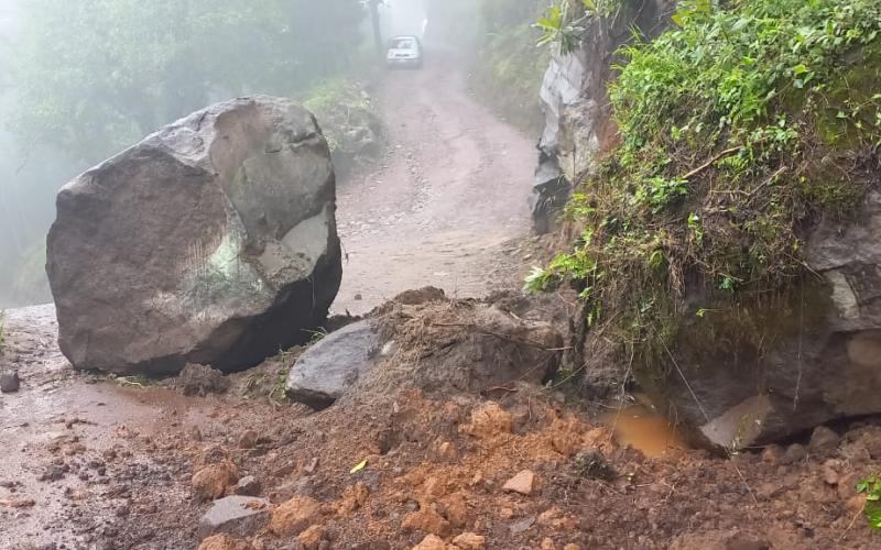 Derrumbe en el departamento de San Marcos.
