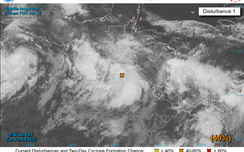 Imagen satelital. Fuente: NHC.