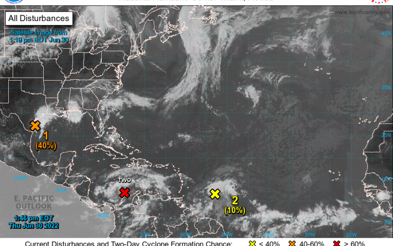Imagen satelital. Fuente: NHC.