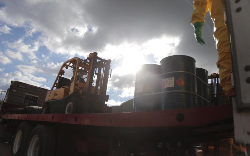 Trasladan 319.04 toneladas métricas de sustancias químicas para su destrucción, durante el 2022