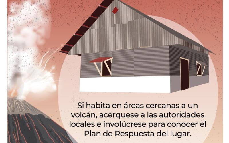 Recomendación por actividad volcánica emitida por la CONRED.