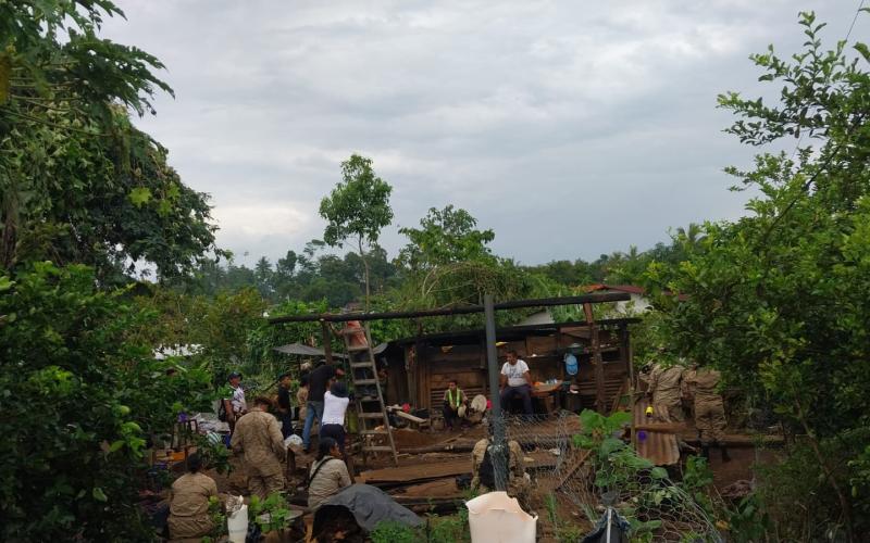 Fuertes vientos afectaron vivienda en el departamento de Suchitepéquez.