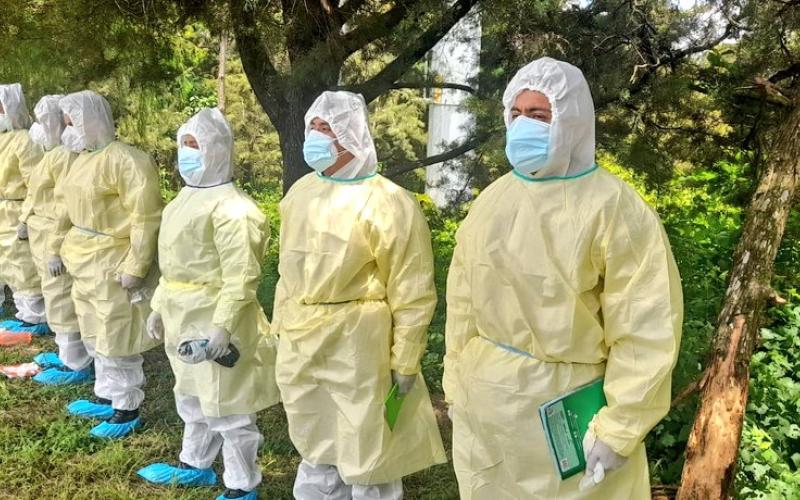 Personal Militar se capacita para realizar prueba de detección de Coronavirus, COVID-19.