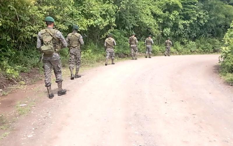 Ejército de Guatemala contribuye con la seguridad del territorio nacional en el Límite Político Internacional con El Salvador