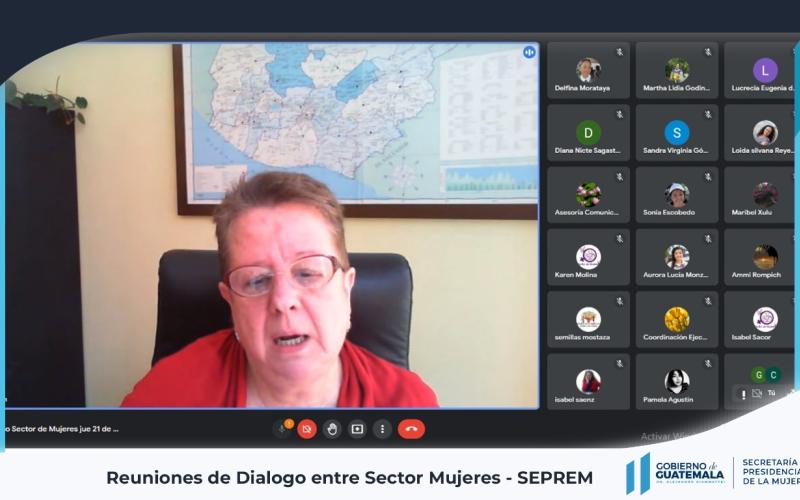 La Secretaria Presidencial de la Mujer Ana Leticia Aguilar Theissen