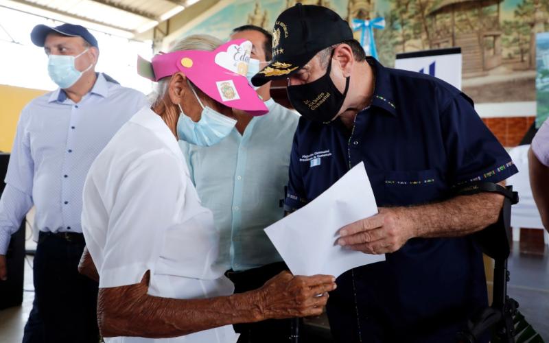 Presidente Alejandro Giammattei en el municipio de Cabañas 