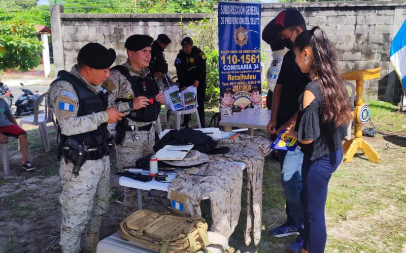 PNC lleva programa "Un Día con mi Comunidad" a San Sebastián, Retalhuleu 