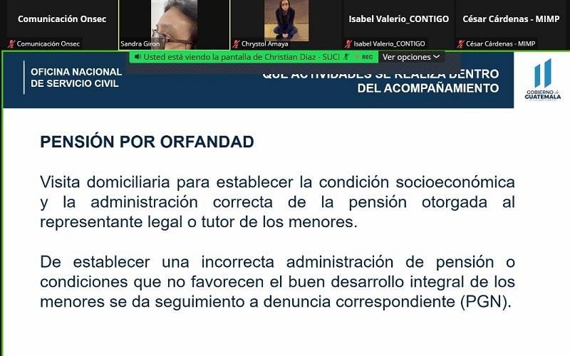 La Onsec expuso acerca de la pensión civil por orfandad