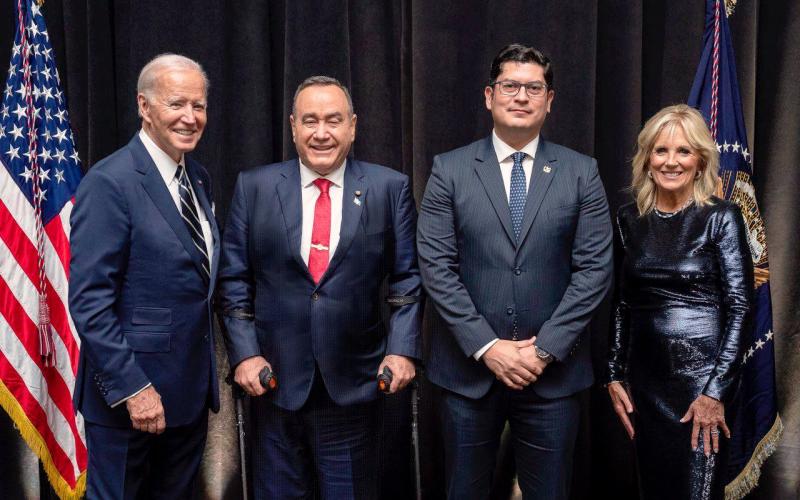 Presidente Alejandro Giammattei y Joe Biden