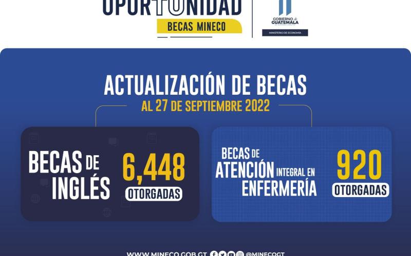 Imagen descriptiva con datos de  becas otorgadas