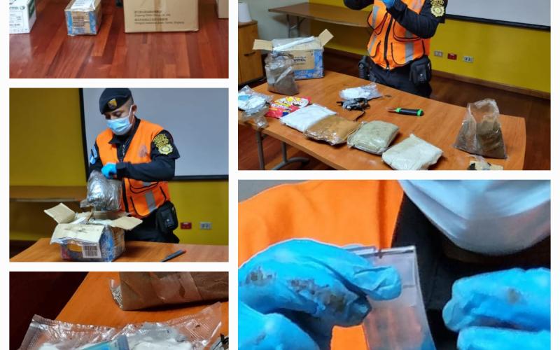 PNC localiza posible droga en bodega de encomiendas