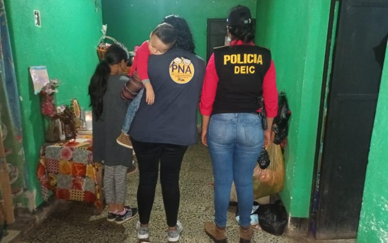 Sección contra la trata resguarda integridad física de dos menores