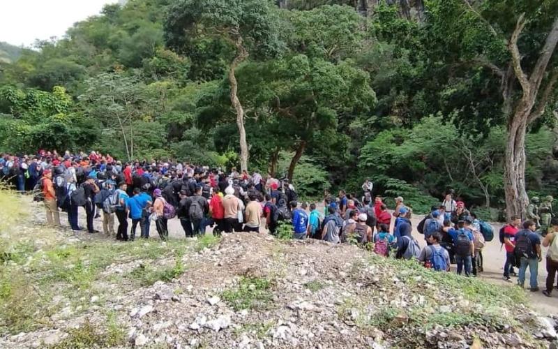 Migrantes rescatados en Chiapas