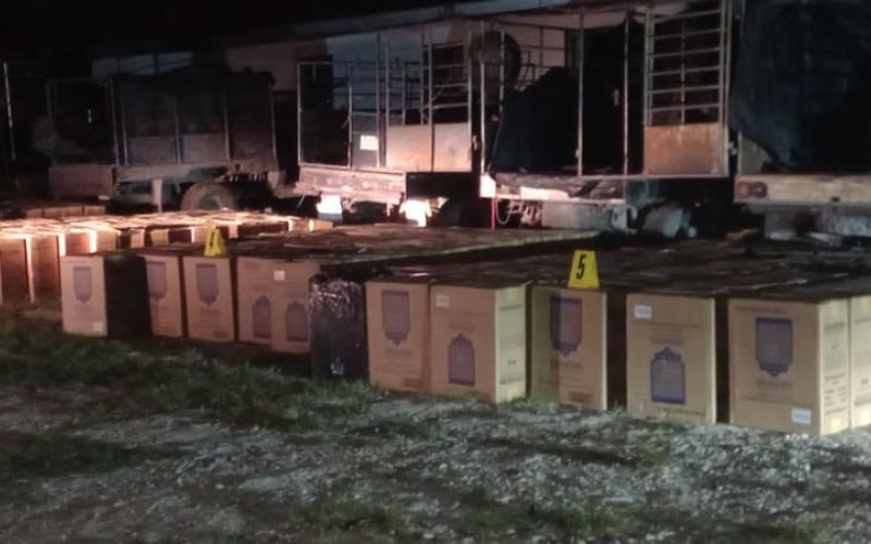 Decomisan más de 3.5 millones de cigarrillos en Petén